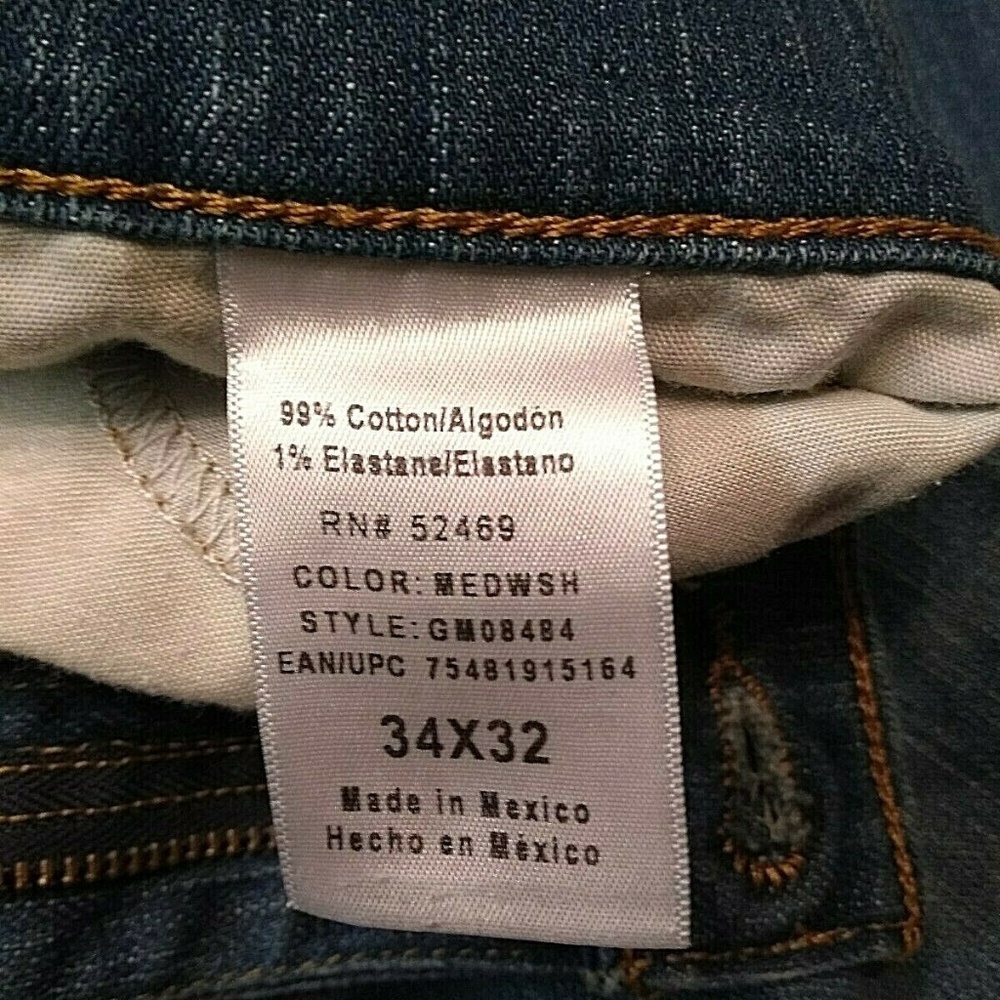 George Mens Jeans Size 34x32 Straight - Picture 4 of 6